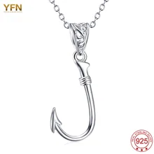 YFN 2016 Nueva Moda Plata de Ley 925 Anzuelos Joyería Colgante Para Las Mujeres colar feminino com pingente Carboneros Femme Fijoux