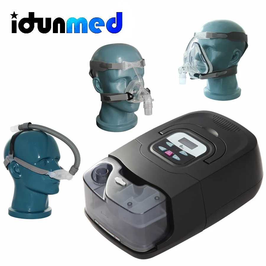  BMC CPAP Auto Machine GI Anti Snoring Automatic Portable Device With Silicone Full Face Mask Strap 