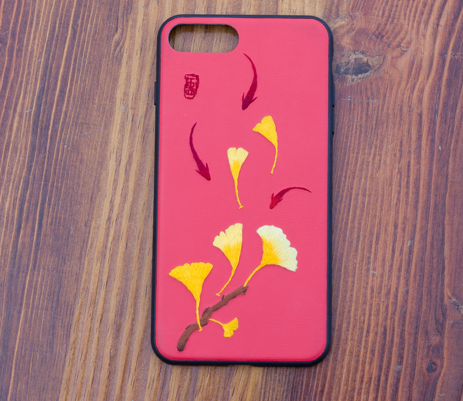 

PU Maple Leaf Pattern Phone Case for iphone 6 7 8 plus Case Soft Back Cover For iphone Case Protector