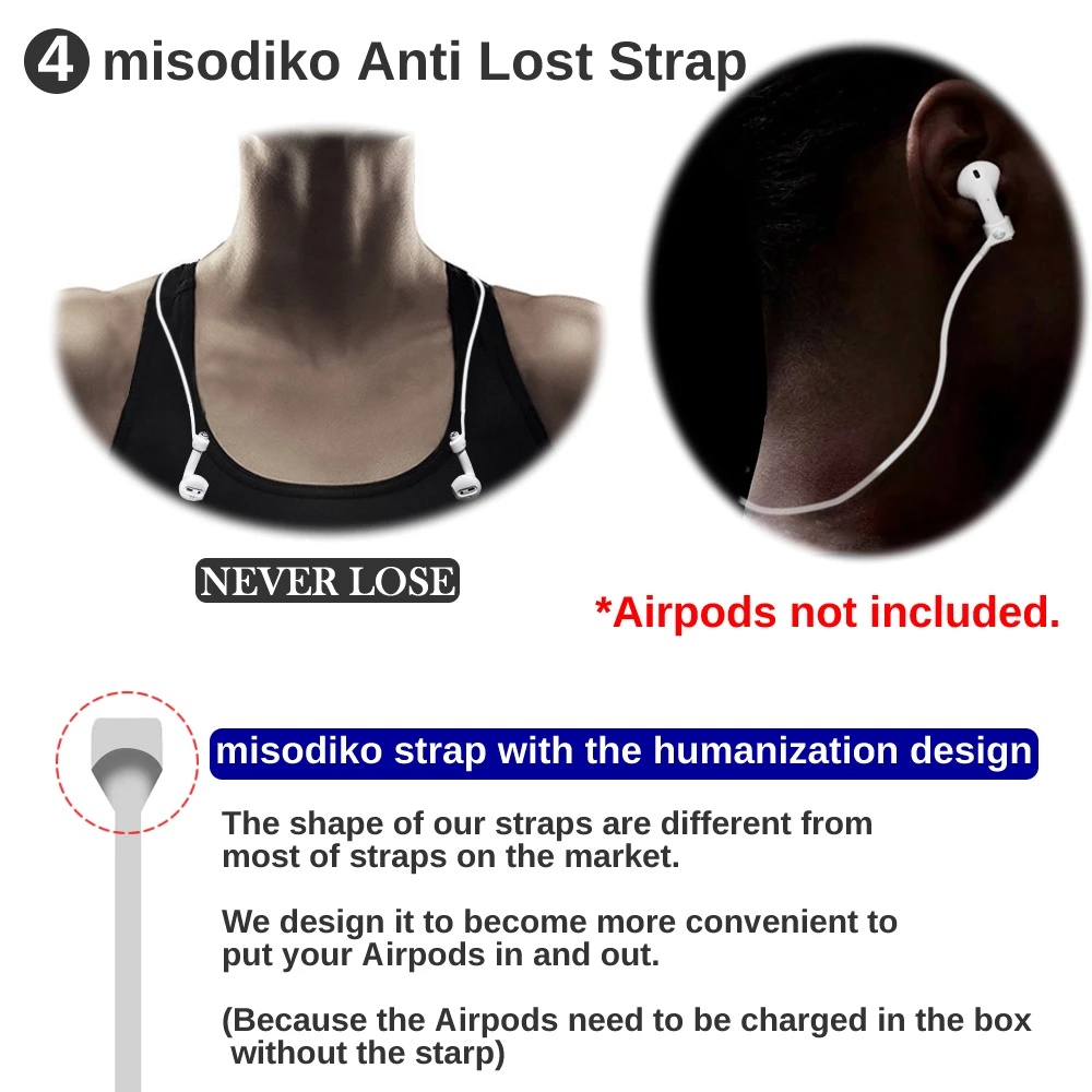 Misodiko аксессуары для комплектов airpods силиконовый чехол air pods + airpod Pounch держатель