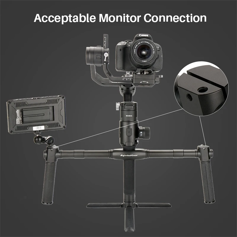 AgimbalGear двойной ручной карданный шарнир аксессуары для Dji Ronin S Расширенная ручка