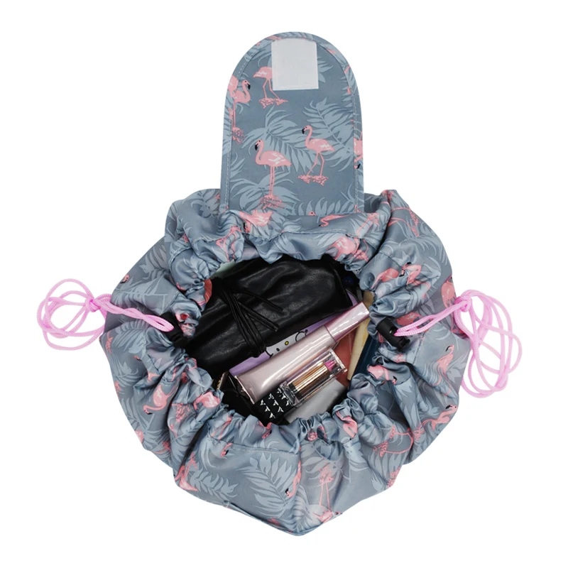 

Flamingo Beam Port Makeup Organizers Women Cosmetic Lipstick Eye Shadow Brush Pouch Bathroom Home Storage Gear Organization