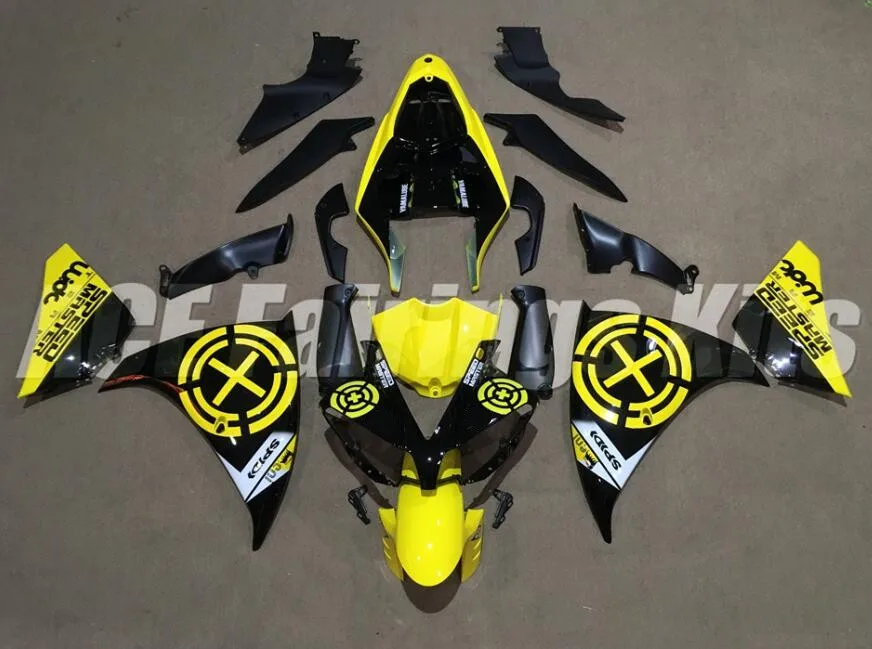 3 Подарки впрыска ABS Обтекатели комплект подходит для YAMAHA YZF-R1 2009 2010 2011 09 10 11 R1 Обтекатель Набор изготовленный на заказ желтого и черного цвета