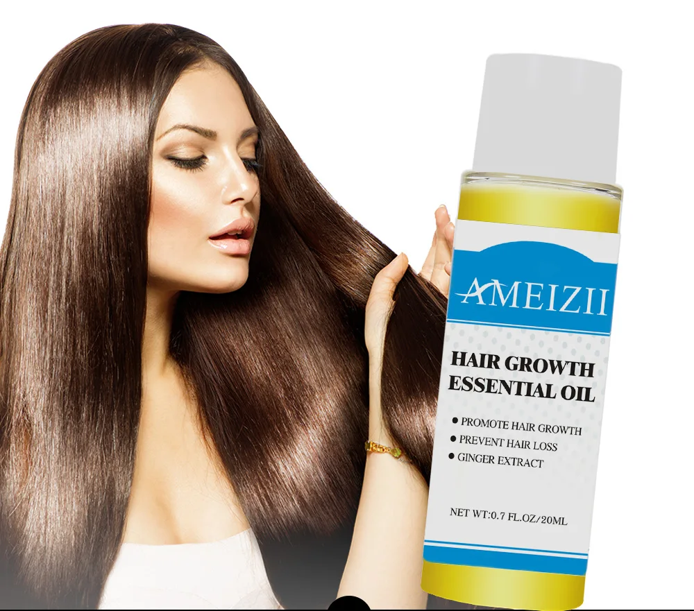 Продукты эфирного масла для роста волос ameizii органический натуральный имбирь экстракт уход за выпадением волос сыворотка густая обработка эссенция 20 мл