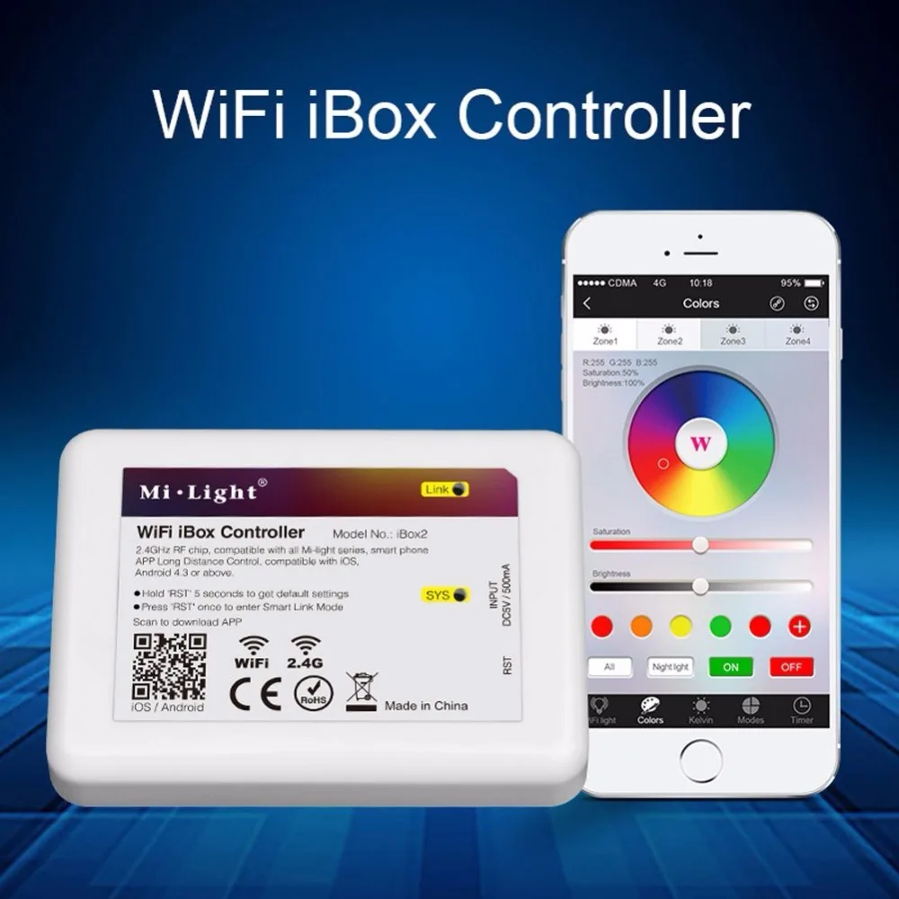 

Milight WiFi iBox2 led Controller USB Cable Wireless Dimmer Controller For Mi Light Series RGBW WW/CW Bulb Downight RGB/RGBW