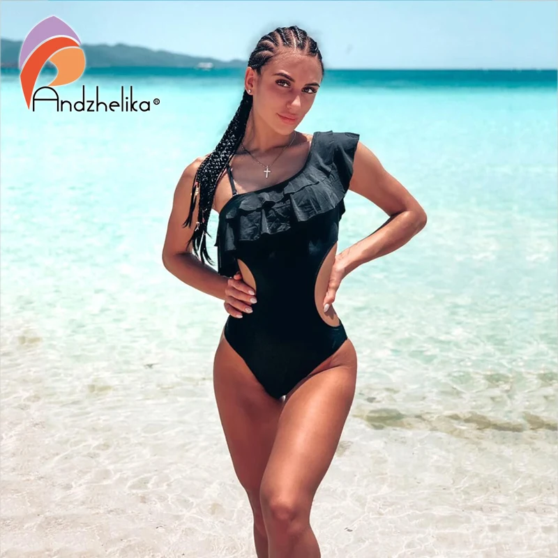 Andzelika bikini Сексуальная Купальник боди 2018 женский купальник монокини на одно плече