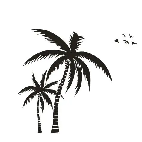 Coconut Tree Wall Decal BEACH PALMS Cononut Tree Wall Art Coconut Tree Wall Decal BEACH PALMS Cononut Tree Wall Art