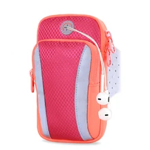 Breathable Fabric Sports Armband Jogging Running Arm Band Phone Pouch GYM For 5 inch Mobile Phone