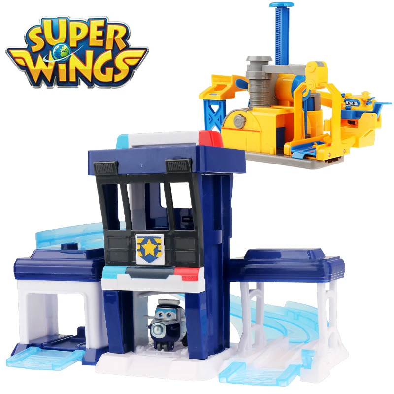 

Genuine Super Wings Donnie Maintenance Base Paul Police Station Anime Figure Toy PVC Action Figure Toys for Children Model 2A46