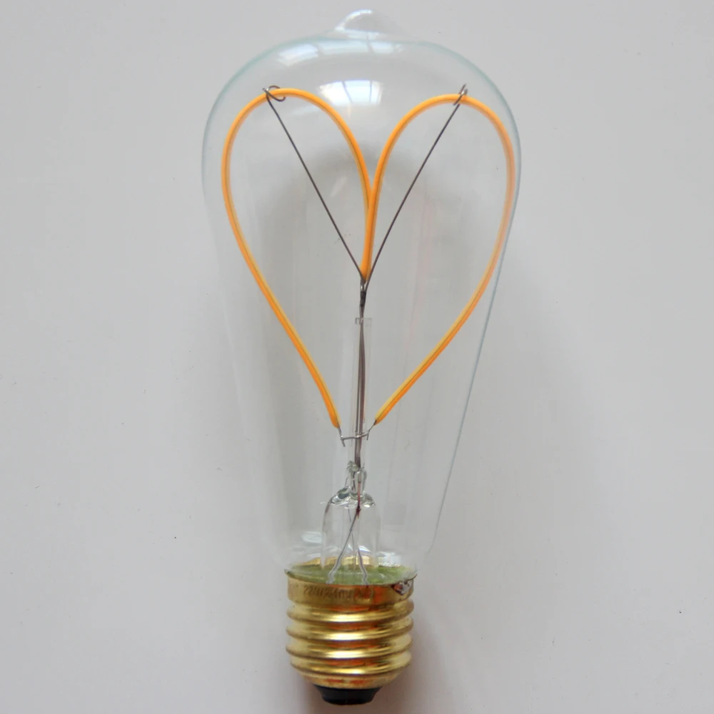 Uncleahtoh ST64 E26 E27 LED flexiblle лампы накаливания 2700 К теплый белый Dimmable свет|dimmable light|filament