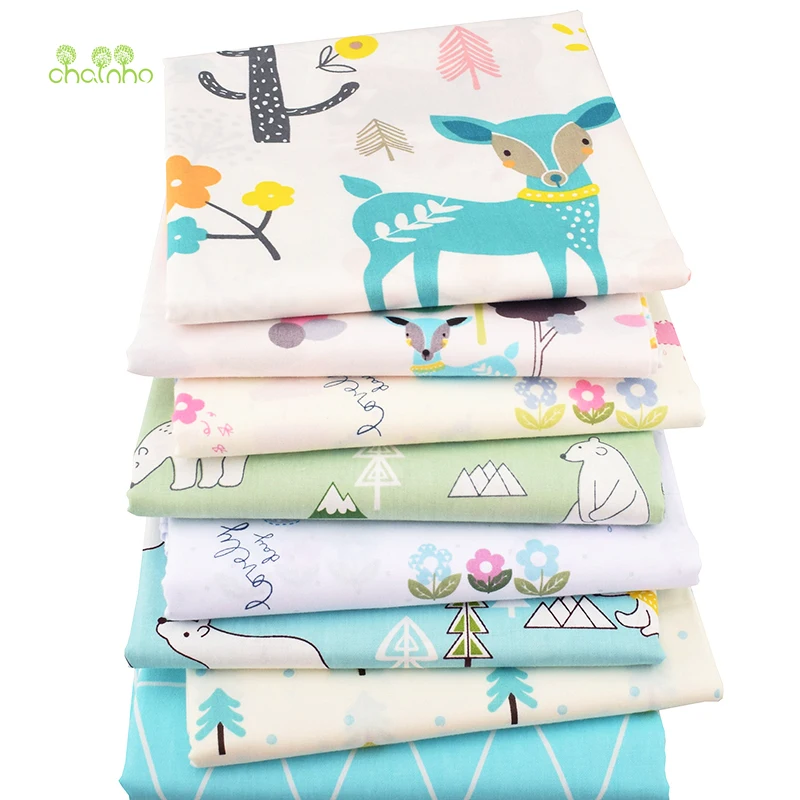 

Chainho,Cartoon Printed Twill Cotton Fabric,DIY Quilting Sewing For Baby&Children Sheet,Pillow,Cushion,Toys Material,Half Meter