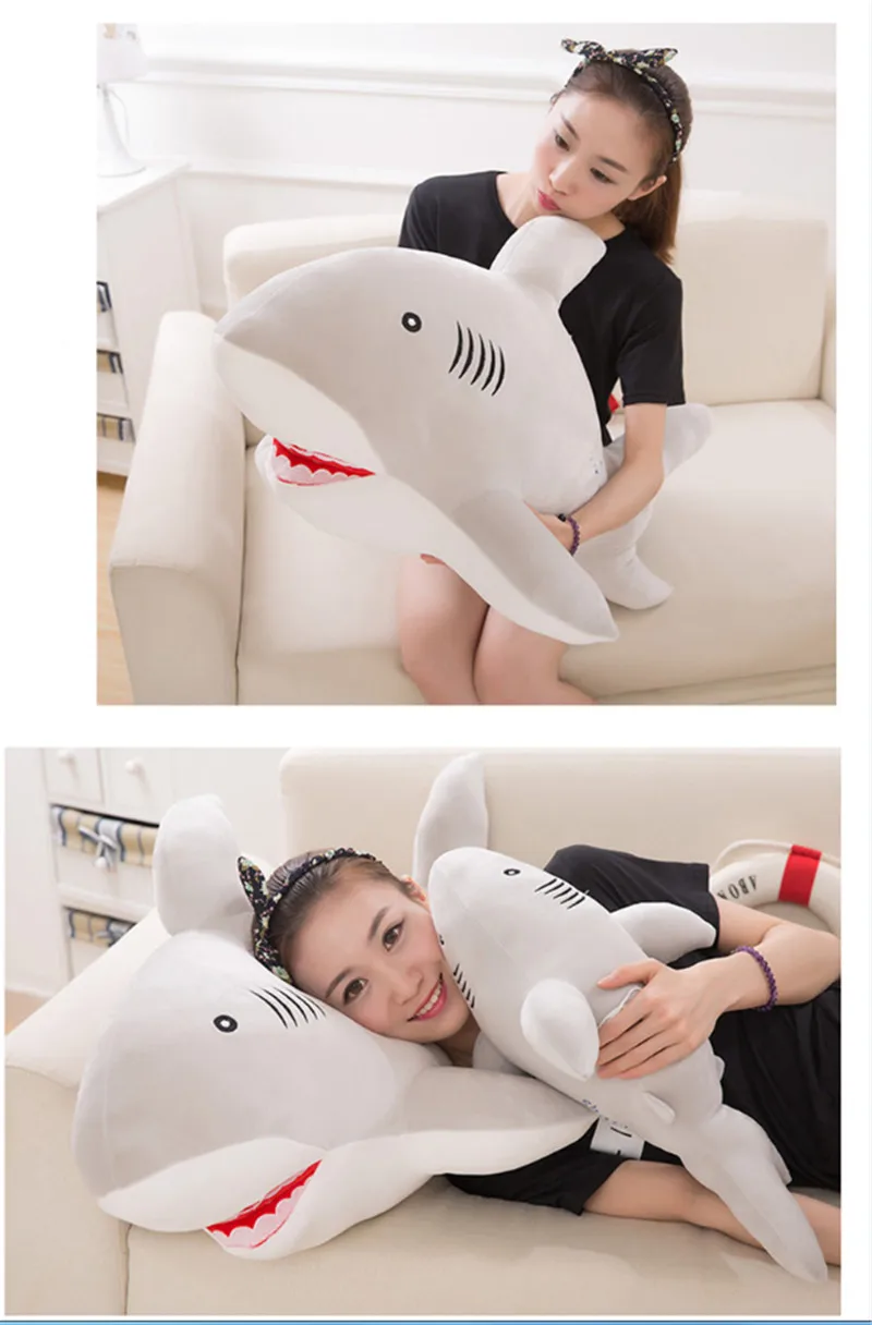 New Style Shark Plush Toys Big Fish Cloth Doll Whale Soft Stuffed Plush Animals Doll Children Birthday Gift 4