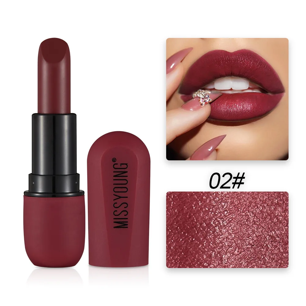 New Fashion Sexy Charming Red Lipstick Matte Waterproof Velvet Lip Stick 12 Colors Pigments Makeup Matte Lipsticks Beauty Lips