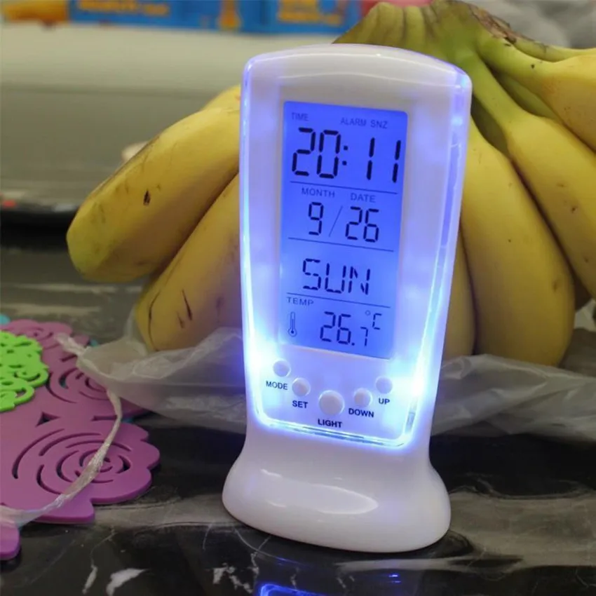 

Hot Sell New Digital Backlight LED Display Table Alarm Clock Snooze Thermometer Calendar