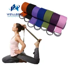 Wellsem New Multi Colors Women Yoga Stretch Strap D Ring Belt font b Fitness b font