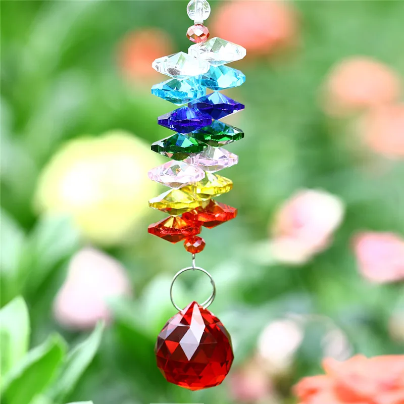 Crystal Suncatcher Prism Hanging HDCRYSTALGIFTS Octagonal Sun