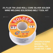 

1.0mm 2% Flux Tin Lead Rosin Roll Core Silver Solder Wire Welding Soldering Repairing Tool Reel Melt Kit Electric Melting