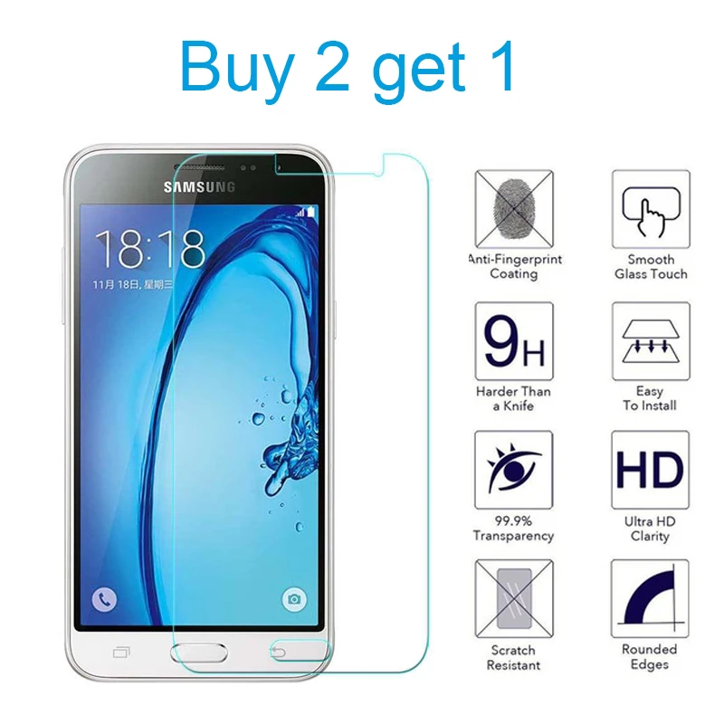 2.5D Премиум закаленное Стекло для samsung Galaxy S3 S4 S5 S6 S2 A3 A5 J3 J5 J1 J2 2016 Экран протектор HD