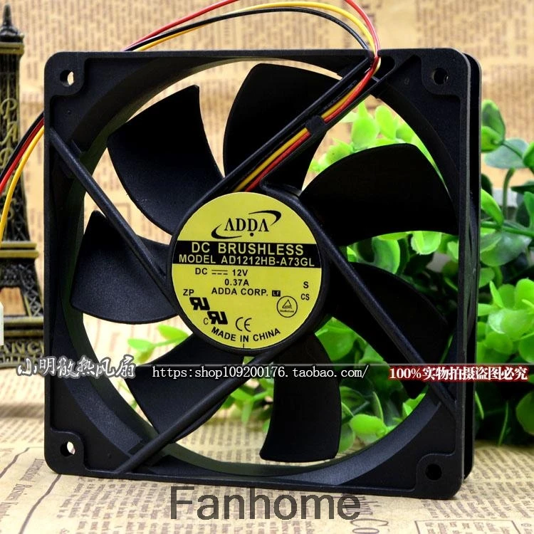 

For original ADDA AD1212HB-A73GL 12V 0.37A 12CM 12025 chassis power supply cooling fan