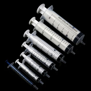 

1ml,5ml,10ml,20ml,2.5ml,30ml,50ml,100ml Refilled Industrial Screw Type Hand Push Glue Industrial Dispensing Syringe High Quality