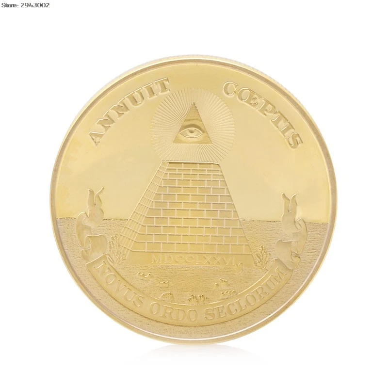Позолоченный американский эмблема annuit coeptis Памятная коллекция монет физический вызов подарок