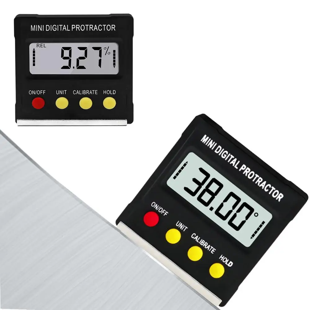 

360 Degree Mini Digital Protractor Inclinometer Electronic Level Box Magnetic Base Measuring Tools