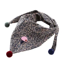 Детский хлопковый шарф высокого качества с рисунком из мультфильма; детский треугольный шарф; сезон осень-зима; теплый воротник для мальчиков и девочек; воротник для малышей