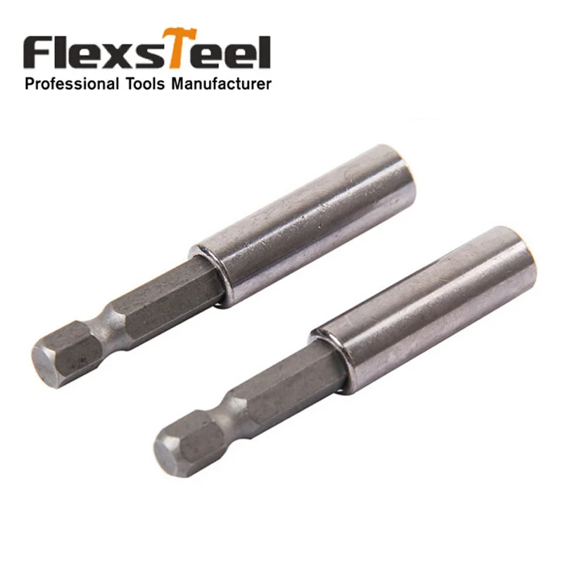 

2 Pieces 2" 1/4" Magnetic Extension Extend Socket Screw Bits Holder Screwdriver Bar Rod for Cordless Drill Power Tools
