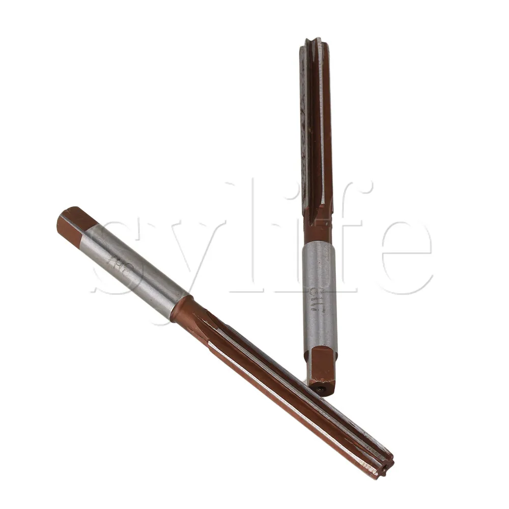 2pcs 8mm Cutting Dia 6 Flutes HSS Hand Reamer Milling Cutter 110mm Long