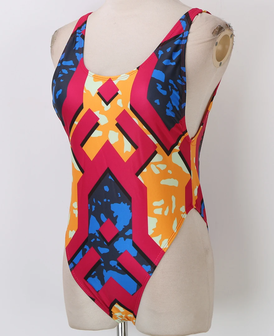 2017 Hot Monokini Character One Piece Swimsuit Retro Swimwear Bodysuit