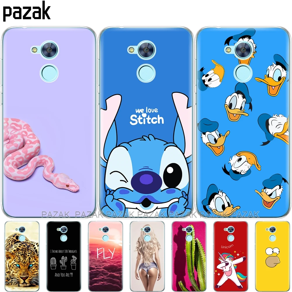 

Silicone phone Case For huawei honor 6A cases soft TPU Phone Back cover transparent Coque etui bumper full 360 Protective