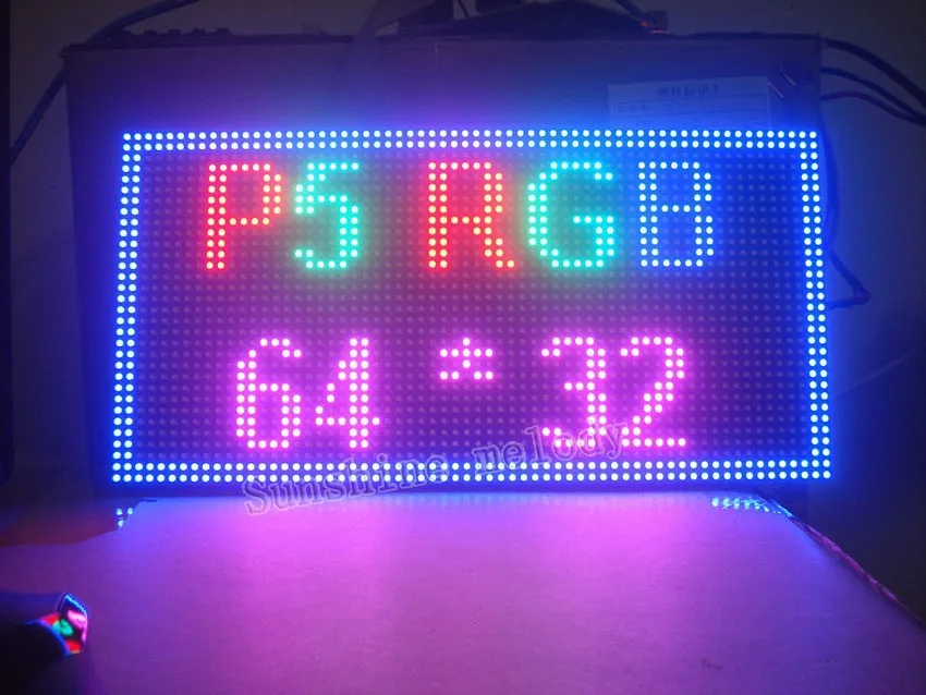 P5 SMD 3 в 1 RGB полноцветный модуль, крытый полноцветный светодиодный дисплей, P5 RGB светодиодный панель, 320x160 мм 64*32 пикселей