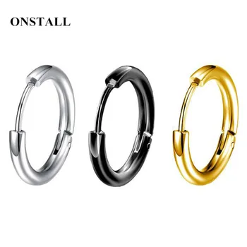 

round earrings men's round titanium steel earrings, men's jewelry, accessories, hipster, rock style, punk, circle earrings mens