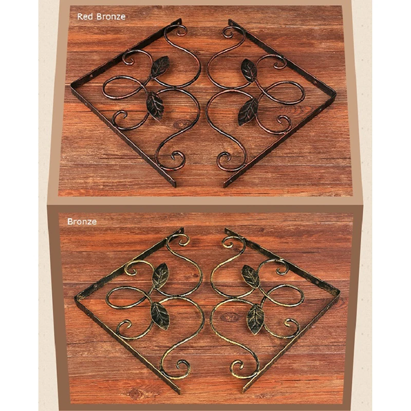 

2Pcs American Vintage Iron Shelf Bracket Shelving Support With Screws