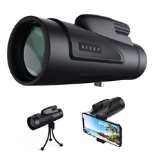 12X50 HD Monocular Zoom Telescope BAK4 Prism FMC High Power Compact Waterproof Monoculars with Smartphone Adapter and Tripod