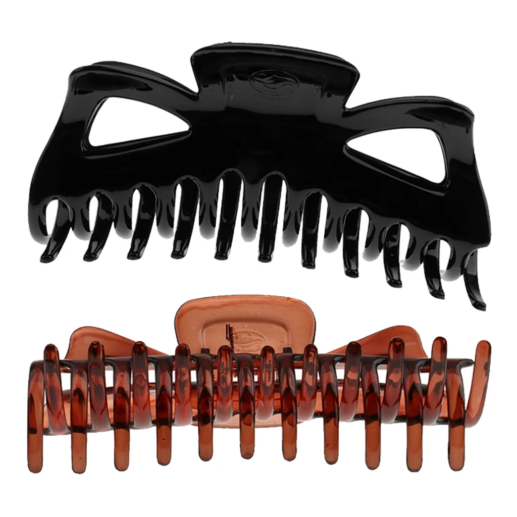 2 Pieces Fashion Large Hair Clamp Clip Claw Women Lady Hair Jewelry Brown Black for Women Thick Hair
