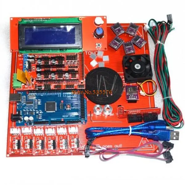 

Reprap Ramps 1.4 Kit With Mega 2560 r3 + Heatbed mk2b + 2004 LCD Controller + DRV 8825 Driver + Endstops + Cables For 3D Printer