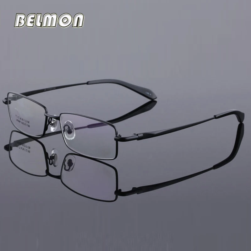 Оправа для очков из чистого титана, мужские очки, компьютерные оптические прозрачные линзы, очки, полная оправа для мужчин, очки по рецепту RS430