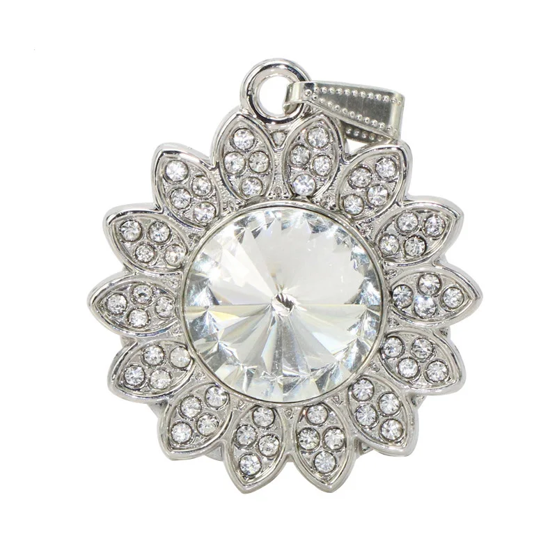 Красочные Diamond Flower USB Flash Drive 64 ГБ 32 ГБ 16 ГБ 8 ГБ Кристалл Цепочки и ожерелья накопитель флэш-накопитель памяти USB 2.0 stick