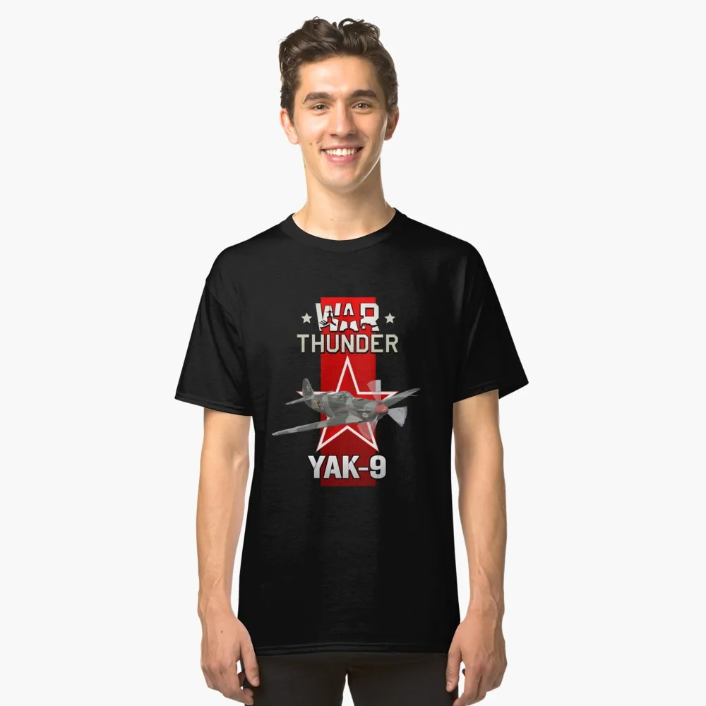 

Fashion New Summer Yakovlev Yak-9 Russian World War II Fighter Aircraft War Thunder Yak-9 T-shirt