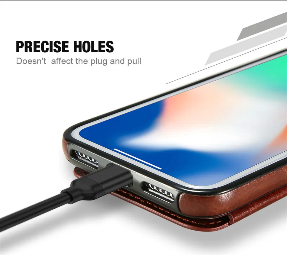 Кожаный чехол с откидной крышкой для iPhone XR XS X MAX телефона 7 8 6 6S Plus чехлы подставкой