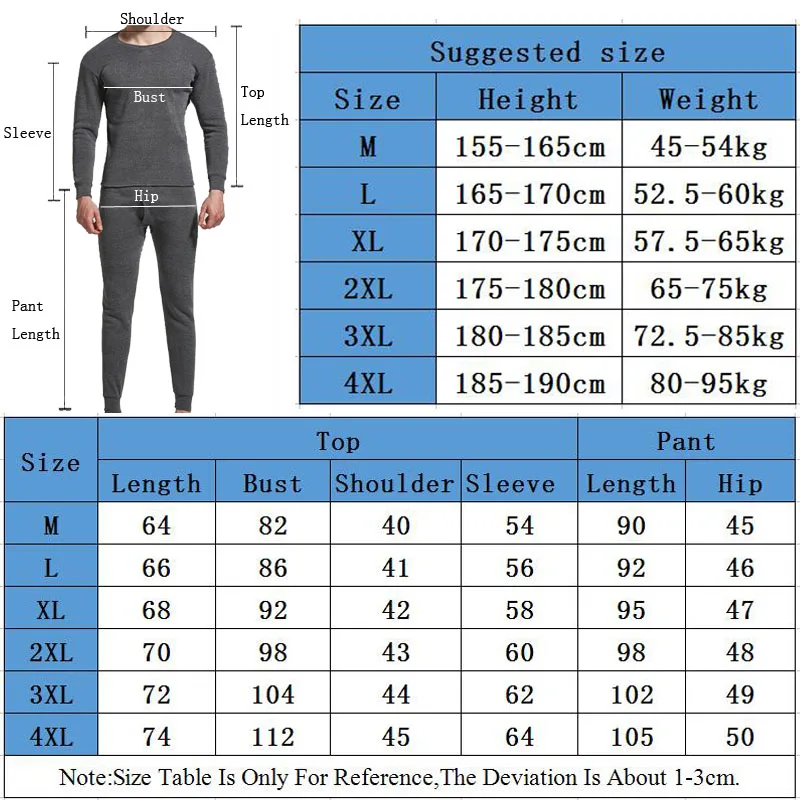 Czzlolo Winter Men Long Johns Thicken Mens Thermal Underwear Sets Plus Fluff Warm Long John O-Neck Thermal Undershirts Trousers