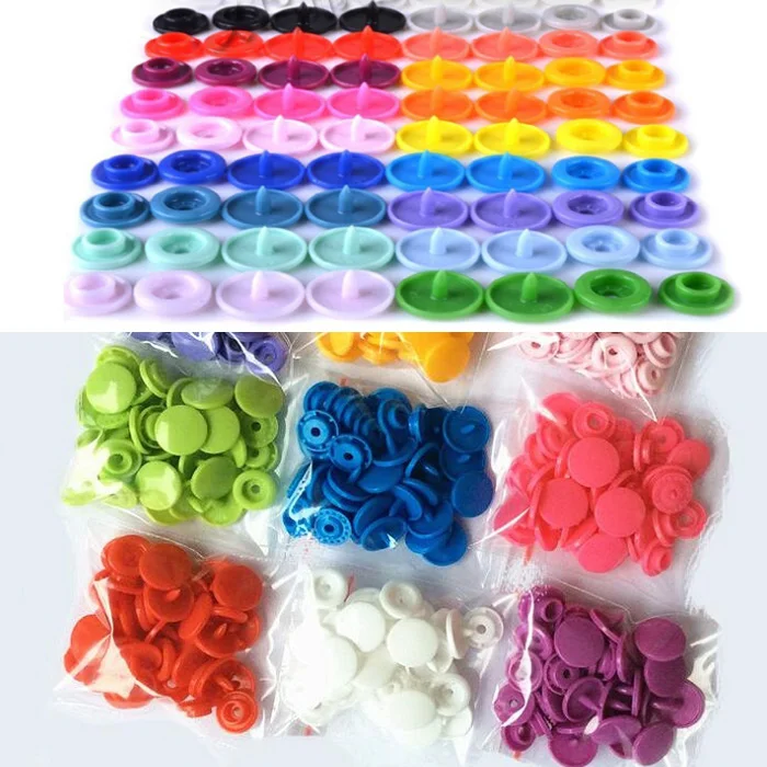 

Arts Crafts 4in one Snap Buttons T5 12.4mm Fasteners Press Stud plastic resin for handmade Gift Box Scrapbook DIY Sewing Wh 2