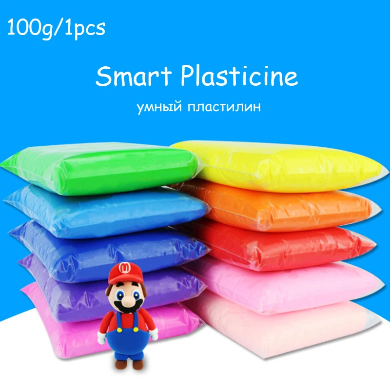 

100g Light Smart Plasticine Air Dry Fluffy Slime Clay For Modeling Soft Super Light Clay Foam Plasticine Antistress For Kid Toys
