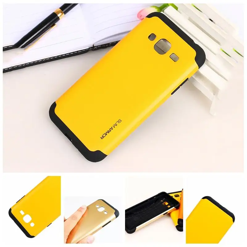 Best quality cell phone protective silicone cover For Samsung galaxy J3 J3109 5&quot Anti-knock SLIM ARMOR Case with 1pcs film free |