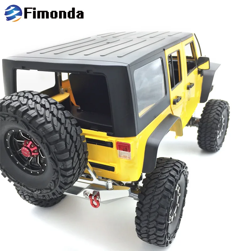 Fimonda RC Axail SCX10 задний бампер с запасным шиномонтажным крюком для 1/10 RC Гусеничный автомобиль RC4WD D90 обновленная часть из алюминиевого сплава