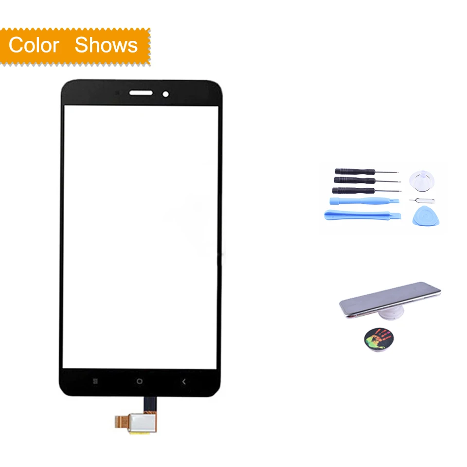 Для Xiaomi Redmi Note 4 сенсорный экран дигитайзер для Redmi Note 4X Сенсорная панель сенсор ЖК-дисплей Переднее стекло Note4 - Цвет: 4 black with gift