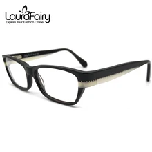 LF Модные женские ацетатные очки с оправой, черные, белые, цветные, с заклепками, украшения, гибкие оправы для очков для женщин