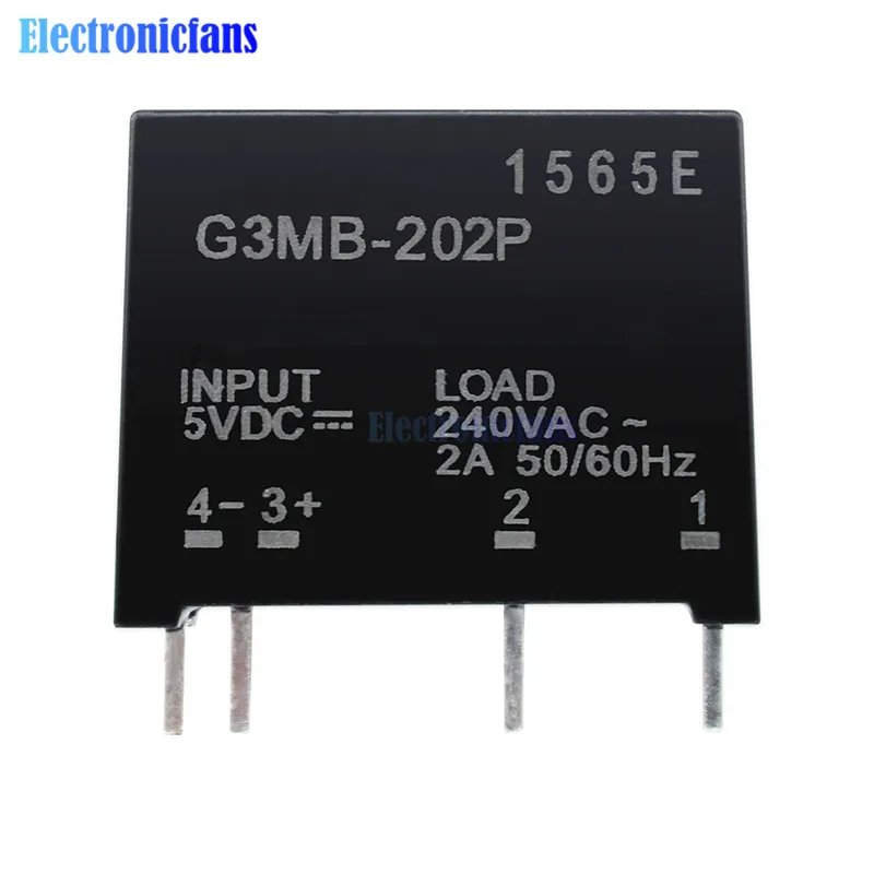 10 шт. релейный модуль G3MB-202P G3MB 202P DC-AC PCB SSR в 5 В DC Out 240 В AC 2A твердотельный релейный модуль для Arduino