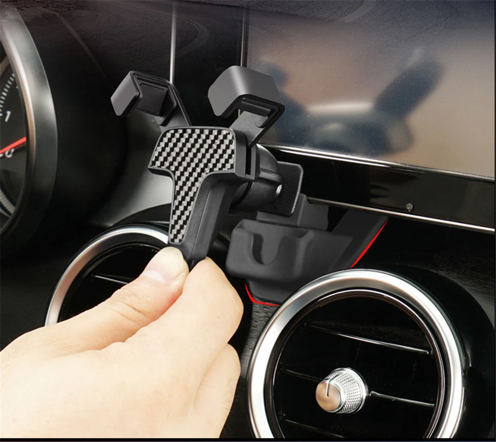  Car Air Vent Power Socket Mount Rotating Mobile Phone Holder for Mercedes Benz GLA GLC CLA C Class 